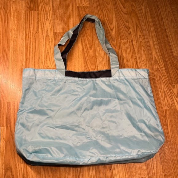 Victorias Secret Pink Miss Pink America Nylon Large Bag Sky Blue - Picture 3 of 4